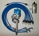 Small Block Chevy 327 350 Female Hei Distributor+45k Coil+long Blue Wires Under