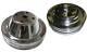 Small Block Chevy 2 & 3 Groove Chrome Steel Water Pump Crank Pulley Long Pump