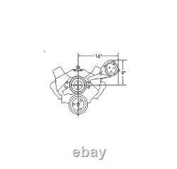 Small Block Chevy 508 Chrome Serpentine A/C Compressor & SS Bracket LWP DS