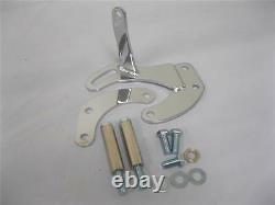 Small Block Chevy CHROME Power Steering Bracket for Short Water Pump Saginaw