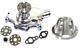 Small Block Chevy Chrome Short Aluminum Water Pump + 1 Single Groove Pulley Kit