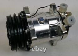 Small Block Chevy Chrome Power Steering Long Water Pump Alternator Compressor