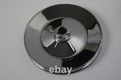 Small Block Chevy Chrome Saginaw Power Steering Pump withKeyway Pulley Bracket Kit
