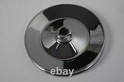 Small Chevy Chrome Saginaw Power Steering Pump & Pulley Kit SBC 305 327 350 400