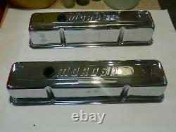 Two Vintage Moroso Chrome Valve Covers For Small Block Chevy