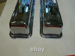 Two Vintage Moroso Chrome Valve Covers For Small Block Chevy