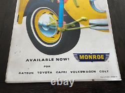 VINTAGE MONROE MacPherson Shock Absorber Sign Datsun Toyota Volkswagen Capri