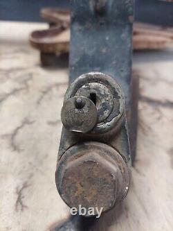 VINTAGE SPARE TIRE LOCK AND STEEL BAND 1920's 1930's ARTILLERY WHEEL CARRIER