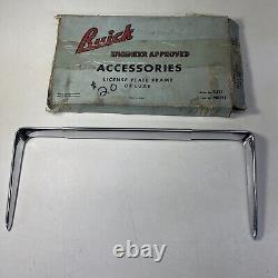 Very Rare NOS GM 1950's? Deluxe Accessory License Plate Frame? Buick 981751 b4