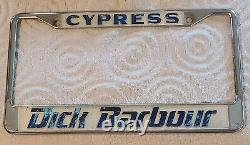 Vintage JDM Datsun Dealer License Plate Frame Dick Barbour Cypress 510 240Z 720