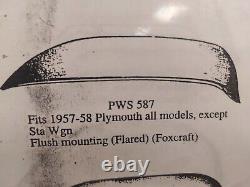 1957 1958 Plymouth Fender Jupes D'origine Oem Acier D'occasion Paire 57 58 Flush Mount