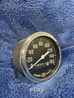 1960 Stewart Warner Mechanical Speedometer Gauge 3-3/8 160mph Vintage