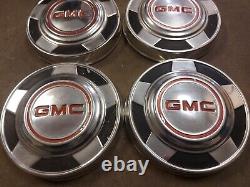 1973 1987 Gmc Dish Pour Chien 10 1/2 Hubcaps Ensemble De 4 Fourgonnettes C10 C15 1/2 Tonne 15