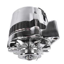 Chrome 160 AMP 12V Alternateur CS130 avec poulie en V Convient à GM Chevrolet SBC BBC