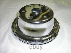 Chrome Steel Small Block Chevy One Single Groove Crankshaft Lower Pulley Sbc Lwp