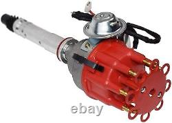 Distributeur R2r 50k Volt E-coil Sbc Bbc 327 350 396 454 Chevrolet Red Small Cap