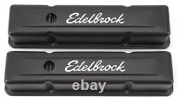 Edelbrock 4643 Série Signature Valve Cover S'adapte Aux Classiques Petit Bloc Chevy
