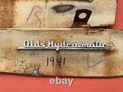Emblèmes et lettres de la Oldsmobile Hydra-Matic de 1941. Original.