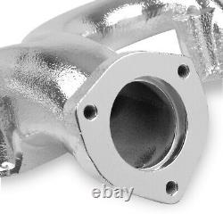Flowtech 11704-2flt Petit Bloc Chevy Rams Horn Exhaust Manifolds Chrome