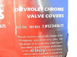 Gm Performance Parts Small Block Chevy Tall Chrome Valve Couverts #12341671 Sbc