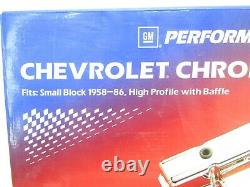 Gm Performance Parts Small Block Chevy Tall Chrome Valve Couverts #12341671 Sbc