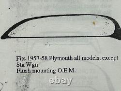 Jupe d'aile en acier pour Plymouth 1957 1958, paire de jupes de perfection pour Plymouth 57 58