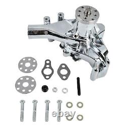 Kit de poulie de vilebrequin à 2/3 rainures pour pompe à eau longue Chrome pour SBC Chevy 305 350