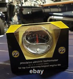 Mooneyes 8k Tachometer Hot Rod Custom Tach Vtg Style Gasser Nhra Old School 12v