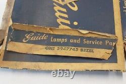 Nos 1957 Pontiac Bonneville Star Headlight Lampe De Phare Chrome Lunette Ring 5947745