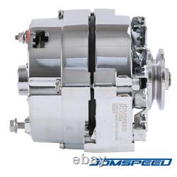 Nouvel alternateur chromé 12V 1 fil pour Chevy GM BBC SBC 327-350-396-427-454 110Ampères