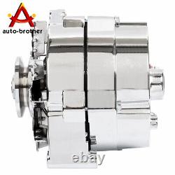 POUR Chrome BBC SBC Chevy GM Alternateur 1 Fil Street Rod-Haute Sortie ADR0335-C