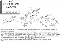 Petit Bloc Chevy 508 Chrome A / C Compresseur De Climatisation Et Support Ss Lwp Ds