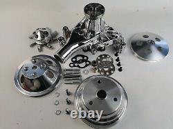 Petit Bloc Chevy Long Water Pump Pulley Kit Withlong Water Pump Chrome
