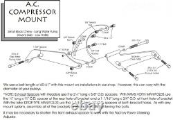 Petit bloc Chevy 508 Chrome Serpentine Compresseur de climatisation & Support SS LWP DS