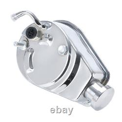 Pompe de direction assistée Chrome pour Chevy BBC SBC Saginaw Style 5/8 à clavette 350 454