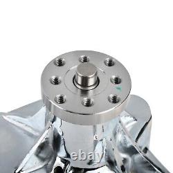 Pour SBC Small Block Chevy 283 305 350 Chrome High Volume Long Water Pump LWP