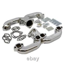 Smoothie Rams Horn Exhaust Manifolds, Petit Bloc Chevy, Chrome