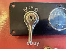 Vintage 1920's Dash Panel Ignition Start Head Light Combination Clum Switch