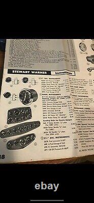 Vintage Style Stewart Warner Straight 8 Dash Tableau De Bord Hotrod Scta
